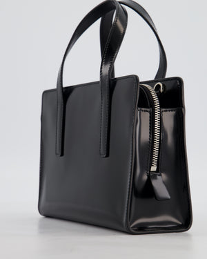 *FIRE PRICE* Prada Black Re-Edition 1995 Mini Top Handle Tote Bag in Brushed Calfskin Leather with Palladium Hardware RRP £2,900