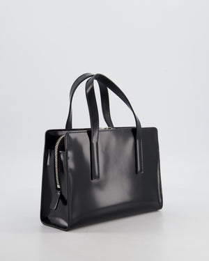*FIRE PRICE* Prada Black Re-Edition 1995 Mini Top Handle Tote Bag in Brushed Calfskin Leather with Palladium Hardware RRP £2,900