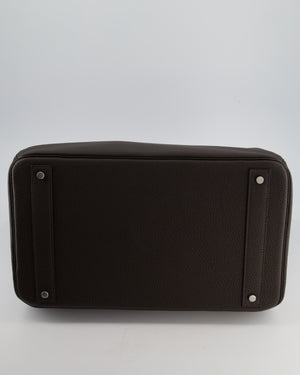 *HOT* Hermès Haut à Courroies HAC 40 Bag in Bai Brun Togo Leather with Palladium Hardware