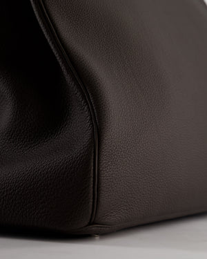 *HOT* Hermès Haut à Courroies HAC 40 Bag in Bai Brun Togo Leather with Palladium Hardware