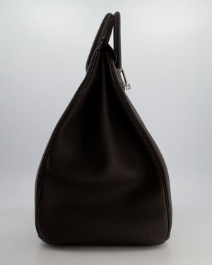 *HOT* Hermès Haut à Courroies HAC 40 Bag in Bai Brun Togo Leather with Palladium Hardware