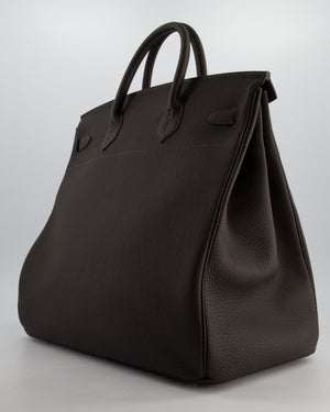 *HOT* Hermès Haut à Courroies HAC 40 Bag in Bai Brun Togo Leather with Palladium Hardware