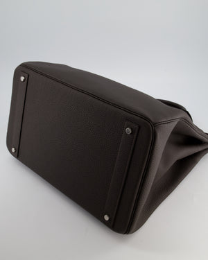 *HOT* Hermès Haut à Courroies HAC 40 Bag in Bai Brun Togo Leather with Palladium Hardware