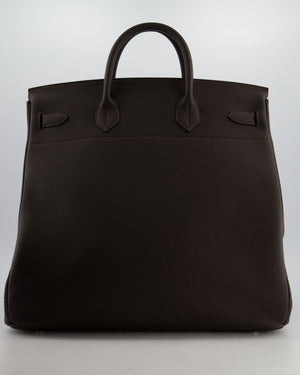 *HOT* Hermès Haut à Courroies HAC 40 Bag in Bai Brun Togo Leather with Palladium Hardware