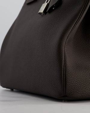 *HOT* Hermès Haut à Courroies HAC 40 Bag in Bai Brun Togo Leather with Palladium Hardware