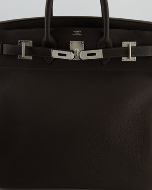 *HOT* Hermès Haut à Courroies HAC 40 Bag in Bai Brun Togo Leather with Palladium Hardware