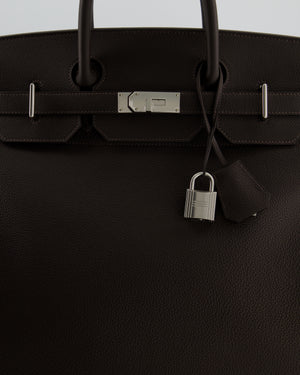 *HOT* Hermès Haut à Courroies HAC 40 Bag in Bai Brun Togo Leather with Palladium Hardware