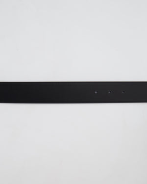 Gucci Black GG Logo Leather Belt with Crystal Hardware Size 95cm