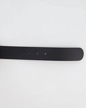 Gucci Black GG Logo Leather Belt with Crystal Hardware Size 95cm