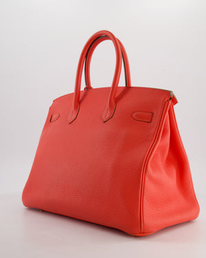 Hermès Birkin 35 Retourne Bag in Rose Jaipur Clemence Leather with Gold Hardware