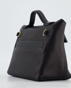 *RARE* Hermès 24/24 21 Bag in Noir Volupto and Noir Swift Leather with Gold Hardware