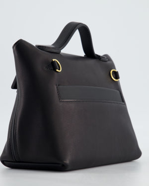 *RARE* Hermès 24/24 21 Bag in Noir Volupto and Noir Swift Leather with Gold Hardware