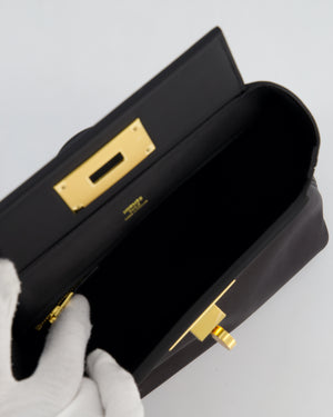 *RARE* Hermès 24/24 21 Bag in Noir Volupto and Noir Swift Leather with Gold Hardware