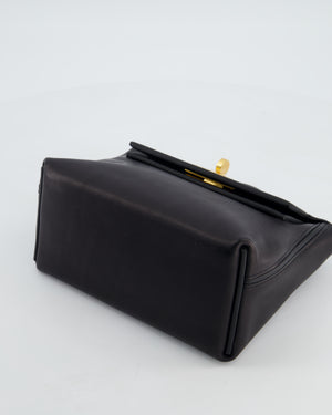 *RARE* Hermès 24/24 21 Bag in Noir Volupto and Noir Swift Leather with Gold Hardware