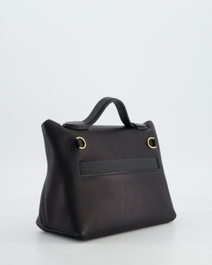 *RARE* Hermès 24/24 21 Bag in Noir Volupto and Noir Swift Leather with Gold Hardware