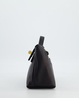 *RARE* Hermès 24/24 21 Bag in Noir Volupto and Noir Swift Leather with Gold Hardware