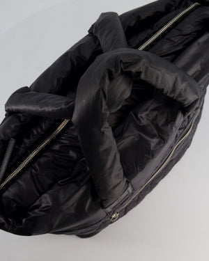 Chanel Black Coco Cocoon Tote Bag In Nylon and Silver Hardware with CC Detail