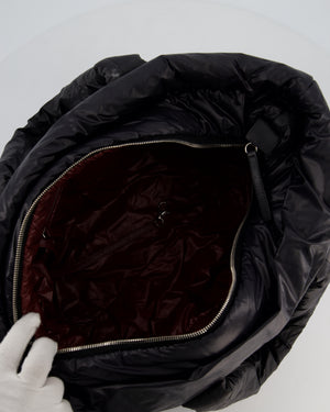 Chanel Black Coco Cocoon Tote Bag In Nylon and Silver Hardware with CC Detail