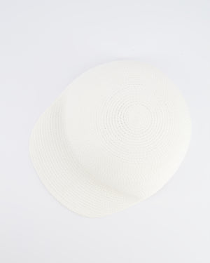 Loro Piana White Eirin Baseball Hat in Textile Paper Size L RRP £610