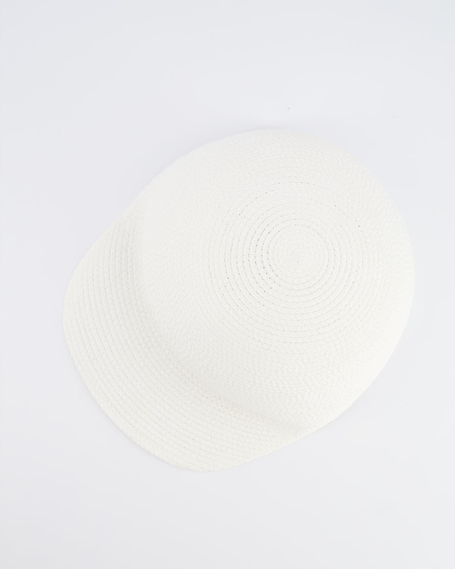 Loro Piana White Eirin Baseball Hat in Textile Paper Size L RRP £610