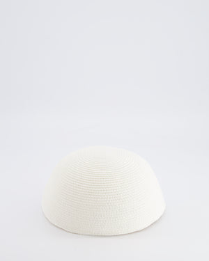 Loro Piana White Eirin Baseball Hat in Textile Paper Size L RRP £610