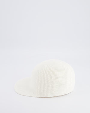 Loro Piana White Eirin Baseball Hat in Textile Paper Size L RRP £610