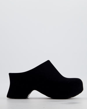 Loewe Terra Foam Clog In Black Flocked Rubber Size EU 38
