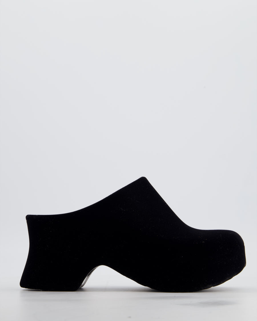 Loewe Terra Foam Clog In Black Flocked Rubber Size EU 38