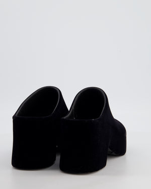 Loewe Terra Foam Clog In Black Flocked Rubber Size EU 38