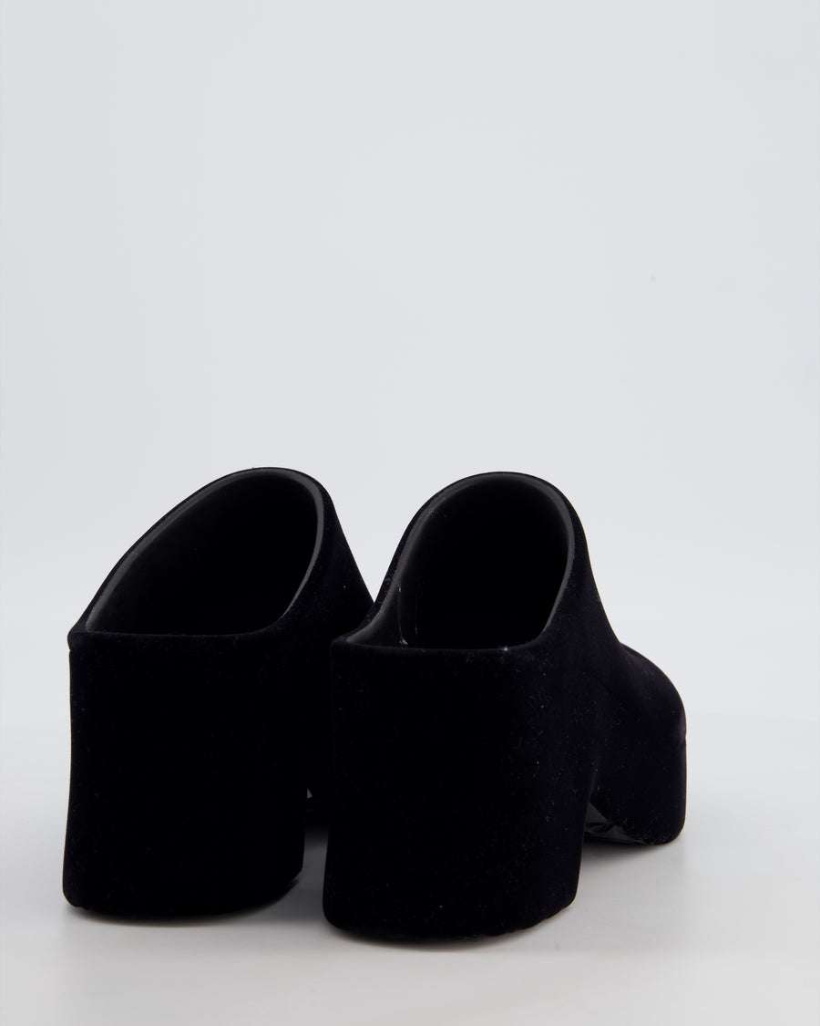 Loewe Terra Foam Clog In Black Flocked Rubber Size EU 38