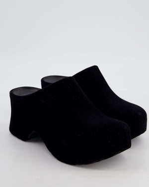 Loewe Terra Foam Clog In Black Flocked Rubber Size EU 38