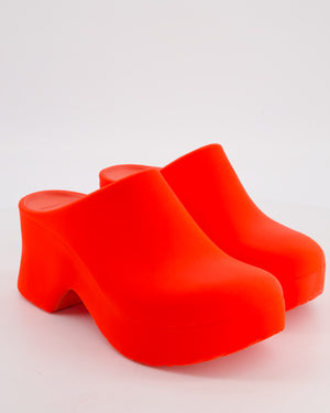 Loewe Terra Foam Clog In Bright Orange Flocked Rubber Size EU 38