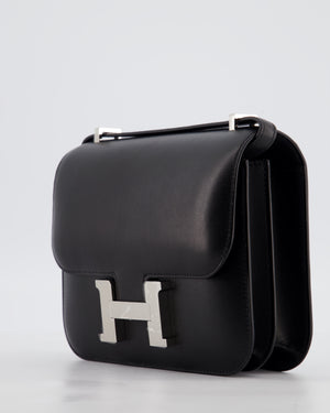 *RARE* Hermès Constance III 18 Miroir Bag in Noir Evercalf Leather with Palladium Hardware