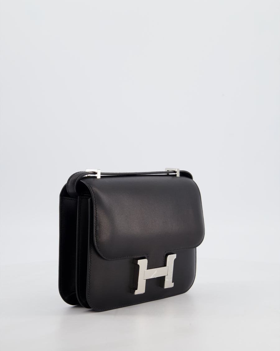 *RARE* Hermès Constance III 18 Miroir Bag in Noir Evercalf Leather with Palladium Hardware