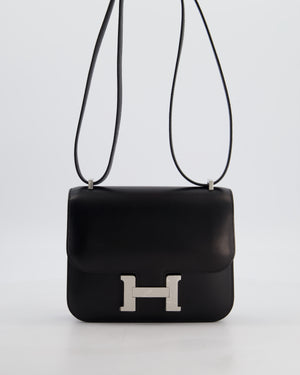 *RARE* Hermès Constance III 18 Miroir Bag in Noir Evercalf Leather with Palladium Hardware