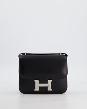 *RARE* Hermès Constance III 18 Miroir Bag in Noir Evercalf Leather with Palladium Hardware