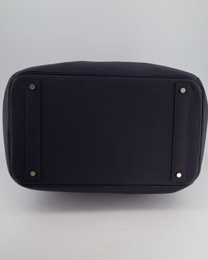 *RARE* Hermès HAC Bag 40 in Bleu Abysse Togo Leather With Palladium Hardware