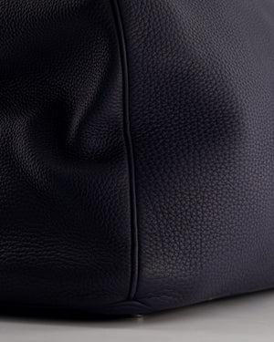 *RARE* Hermès HAC Bag 40 in Bleu Abysse Togo Leather With Palladium Hardware