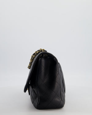 *FIRE PRICE* Chanel Black Jumbo Classic Single Flap Bag in Caviar Leather with Gold Hardware