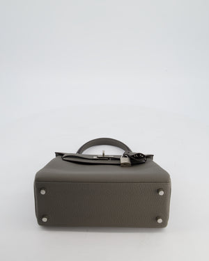 *HOT* Hermès Kelly 25 Rotourne Bag in Gris Meyer Togo Leather with Palladium Hardware
