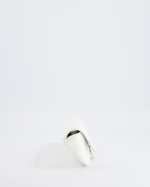 Chanel White Patent Sunglasses Case on Chain Bag with Champagne Gold Hardware