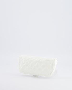 Chanel White Patent Sunglasses Case on Chain Bag with Champagne Gold Hardware