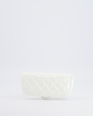 Chanel White Patent Sunglasses Case on Chain Bag with Champagne Gold Hardware