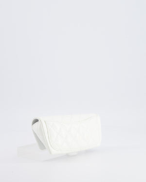 Chanel White Patent Sunglasses Case on Chain Bag with Champagne Gold Hardware