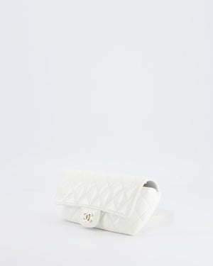 Chanel White Patent Sunglasses Case on Chain Bag with Champagne Gold Hardware