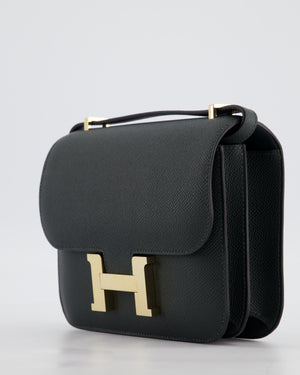 *HOT & FIRE PRICE* Hermès Constance III 18 Miroir Bag in Vert Mangrove Epsom Leather with Permabrass Hardware