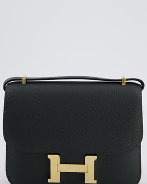 *HOT & FIRE PRICE* Hermès Constance III 18 Miroir Bag in Vert Mangrove Epsom Leather with Permabrass Hardware