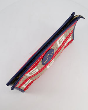 Gucci 2021 'The Hamptons" Striped Logo Pouch