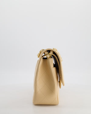 *HOT* Chanel Beige Jumbo Classic Double Flap Bag in Caviar Leather with Gold Hardware RRP £9,540