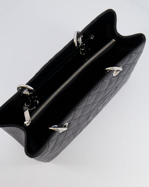 *AMAZING SHAPE* Chanel Grand Shopping Tote GST Bag in Black Caviar Leather with Silver Hardware